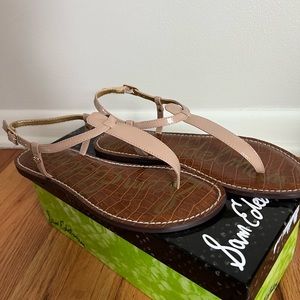 Sam Edelman Nude Leather Sandals; size 7.5, never worn